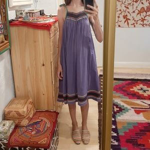 RARE Vintage 1970s S. Kumar Indian Cotton Smock Sun Dress XS/S